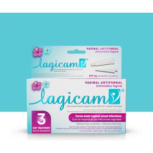 Lagicam Vaginal Yeast Infection, Antifungal 3 Day Miconazole Nitrate Treatment Cream, Relief for Itching, Burning, Odor and Discharge, 3 Applicators Best by 2027/03
