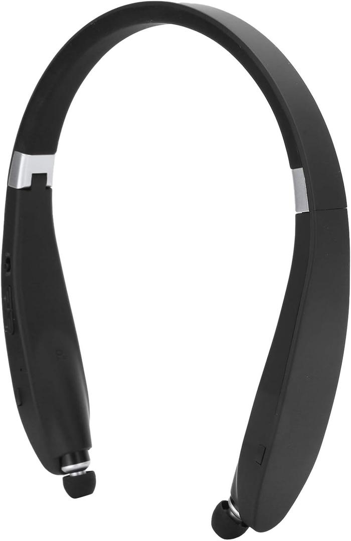 Dilwe SX?991 Stereo Bluetooth5.0 Headphones Neckbands with Retractable Earbuds,Foldable Bluetooth5.0 Headphones Speaker 2 in 1,Universal Sports Earphone,for Home Office,Video