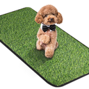 Artificial Grass Mat, Dog Grass Pee Pads, Fake Grass Pad for Pets Potty Training, Soft Grass Rug, Grass Doormat with Drainage Holes, Pet Turf for Indoor Outdoor Use, Washable(15.7''*31.5'')
