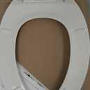Mayfair Padded Toilet Seat with Chrome Hinges, Soft Vinyl over Wood Core Seat, Made in USA, Elongated, White