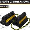 Wheel Chocks for RV Trailers 4Pair/8Pack with Rope, Rubber Tire Chocks Block Stopper with Reflective Strips for Camper Truck Car Wheel Immobilizers & Chocks, Travel Trailer RV Accessory