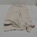 FTCayanz Women's Linen Cropped Wide Leg Pants Elastic Waist Casual Palazzo Trousers with Pockets, S, Beige