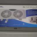 Cool Works BP6-9 9" 3-Speed Digital Twin Window Fan with Remote, White