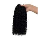 Double Weft Curly Human Hair Bundles 20 Inch Messy Burmese Curly One Bundles Real Human Hair 3C4A 100% Unprocessed Virgin Hair Extensions Quick Weave Natural Color Full Ends 85G
