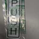 All Quality Classic Vertical Push Pull Door Signs - Great for Glass Doors | Professional Looking Signs | Easy Installation Includes Double-Sided Foam Adhesive Tape (White, Pack of 1, Large (2" x 6")