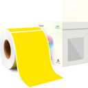 3 x 5 Inch 250Pcs Rectangle Color Coding Stickers,Strong Adhesion Easy to Write Label for Moving,Box Organization,Inventory,Business,Yellow