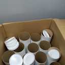 BOX USA BP4012W Mailing Tubes with Caps, 4" x 12", White (Pack of 15)