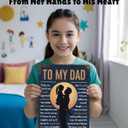 5 x To My Dad Decor Sign  Best Dad Gifts from Daughter, Sentimental Gifts for Dad, Fathers Day or Birthday Gifts for Dad, Vintage Aluminum Plaque by Opix Design 11x8.3 in. for Home, Office, Man Cave