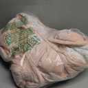 Richtry Electric Blanket Wearable with Foot Pockets & Sleeves, Electric Heated Snuggle Blanket, Flannel & Sherpa Heating Throw with 10 Heat Settings, 112 Hours Auto ShutOff, 50"×70", Pink