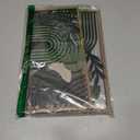 LB Modern Geometric Wall Art Set of 3, Boho Abstract Mid Century Wall Decor Wooden Framed, Green Striped Black Leaf Hanging Decoration for Living Room Bedroom Home Office, 11.8 x 5.9 inches