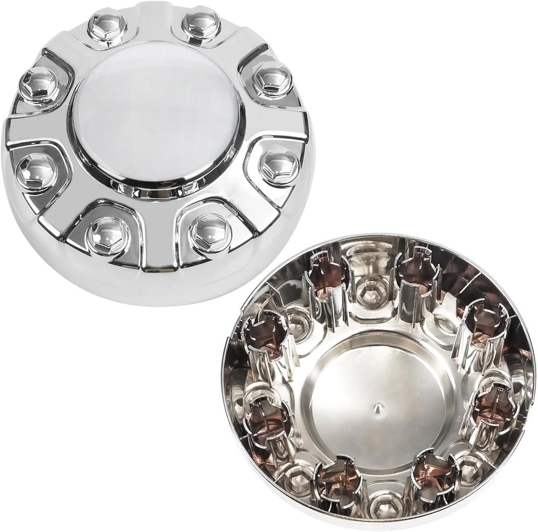 Chrome Wheel Center Cap Compatible with Dodge Ram 2500 3500 SRW 2019-2024 Single Steel Wheel Replaces 6PG02SZ0AB, 6PG02SZ0AC Front/Rear (2PCS)