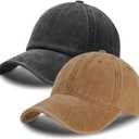 Vintage Washed Baseball Cap for Men Women Adjustable Baseball Hat Classic Distressed Cotton Dad Hat