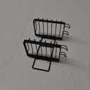 Moforoco Double Soap Bar Holder for Shower, No Drilling, 304 Stainless Steel, Wall Mounted Soap Holder with 4 Hooks and Razor Holder, Shower Rack Soap Tray Bar Soap for Bathroom Accessories Organizer (2-T, Black)