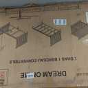 Dream On Me Harbor 4in1 Convertible Mini Baby Crib in Pebble Grey, GreenGuard Gold & BSA, Non-Toxic, Pinewood, Converts to Mini Day & Twin Bed (Rails to Buy) 1 Mattress Pad, Perfect Small Nursery, 32"L x 25"W x 33"H