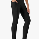 Girls Leggings with Pockets Athletic High Waisted Kids Workout Active Dance Running Yoga Pants, S/M