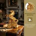 Veemoon Chinese New Year Horse Statue, Horse Statue 2026 Golden Feng Shui Animal Figurine Vintage Resin Standing Sculpture S for Office Home Store Decorations Party Favor 3. 42x1. 97x1. 18in