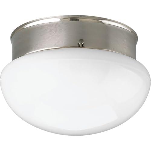 Progress Lighting P3408-09 1-Light Close-To-Ceiling Fixture, Brushed Nickel