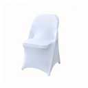 100 Pcs White Folding Chair Cover Washable Removable Universal Fitted Chair Cover Protector for Wedding Party Banquet Holidays Celebration Decoration Chair Covers