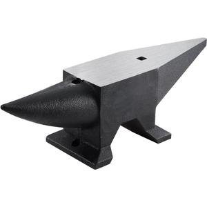 VEVOR Cast Iron Anvil, 86 Lbs Single Horn Anvil with Large Countertop and Stable Base, High Hardness Rugged Round Horn Anvil Blacksmith, for Bending, Shaping
