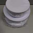 PULOTE 100PCS White Plastic Plates Disposable - Heavyweight 50 White Dinner & 50 Dessert/Salad Plates for Wedding, Party