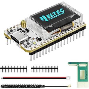 WiFi LoRa 32 V3 ESP32-S3FN8 SX1262 Development Board 902-928MHz Integrated WiFi BLE LoRa with Antenna Onboard 0.96-inch OLED Display for Meshtastic LoRaWAN (WiFi LoRa 32 V3 with Case)