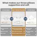BHZ Throw Pillows 20x20 Euro Pillow Inserts Set of 2, Down Feather Alternative Pillow Inserts, Decorative Soft Large Square White Throw Pillows Insert for Couch Bed Dorm Sofa with Breathable Cover
