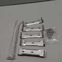 SHENLIU 25 Sets 5" Aluminum Roof Gutter Hanger with Straps, Durable Strong Roof Gutter Support Brackets for Fixing Without Eaves Ideal for Aluminum and Steel Gutters