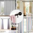 2Pack Bronze Curtain Rods 36 to 88 inch (3-7.3 ft), 1 Inch Diameter Adjustable Heavy Duty Decorative Curtain Rods with Decorative Openwork Carved finials for Living Room Bedroom Windows