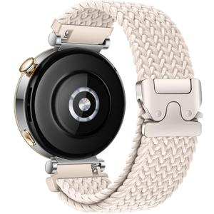 18mm Braided Bands for Garmin Venu 3S 2S/Venu 4 41mm/Vivoactive 4S/Vivomove 3S/Forerunner 265S/255S Band Women, 18mm Quick Release Magnetic/Parachute Buckle Woven Fabric Nylon Sport Watch Strap (16-Parachute-Starlight)