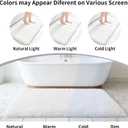 Disolla White Bathroom Rug 17x24 - Non-Slip Plush Small Bath Mat, Highly Absorbent & Ultra Soft Fluffy Floor Mat, Machine Washable for Shower and Tub