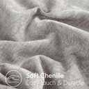 Stellhome Pack of 2, Soft Chenille Soild Throw Pillow Covers Accent Cushion Case Boho Farmhouse Neutral Decorative Pillowcase for Couch Sofa Bedroom Living Room Home Decor 16 x 16 Inch, Grey