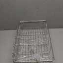 AIDERLY Dish Drying Rack in Sink Expandable Stainless Steel Kitchen Dish Drainer with 4 Cup Holders, Silver