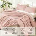 Litanika Pink Twin Comforter Set for Girls, 2 Pieces Kids Blush Plain Bedding Comforter Set, All Season Bed Set (66x90In Comforter & 1 Pillowcase)