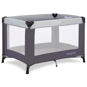 Dream On Me Nest Portable Playard , Award-Winning Lightweight Travel Playpen for Baby. Quick Fold, Mesh Sides, Foldable Mattress Pad, No-Tool Assembly, Meets ASTM/CPSC Standards -Grey