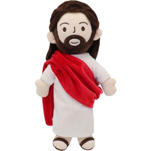 13" Jesus Plush Jesus Stuffed Doll Religious Easter Gifts for Kids Party Favors (Red)