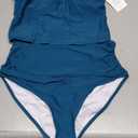 Eomenie Two Piece Tankini Swimsuits for Women Tummy Control Bathing Suits Cutout Back Swim Tank Top with High Waisted Bottom M