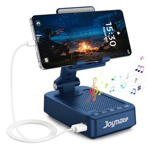 Joymate Gifts for Men Women, Bluetooth Speaker Phone Stand with Charging Function 360° Rotable Adjustable Cell Phone Holder HD Surround Sound for Desk Fits All Phones,Tablet (Blue)