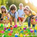 [ 6 Surprise Gold Eggs ] 100 Pack Prefilled Easter Eggs with Assorted Toys Inside, Truly Pre Filled Plastic Easter Egg Filles Fidget Toys Easter Hunt, Basket Stuffers Party Favors for Kids Boys Girls