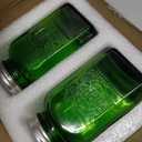 Depression Style Glass Salt and Pepper Shakers (Green)