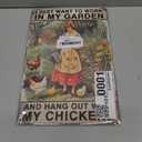Chicken Coop Decor Garden Signs Themed Gifts For Women Metal Signs For Outside Personalized Signs For Outdoor Chicken Coop Accessories Gardening Stuff I Just Want To Work In My Garden And Hang Out With My Chickens Sign Gifts 8x12 In