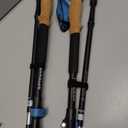 GPTCAMP Walking Sticks, Trekking Poles Collapsible Hiking Poles, Lightweight Folding Travel Walking Pole for Men Women, 2pc Adjustable Hiking Stick with EVA Foam Grips for Backpacking, Blue