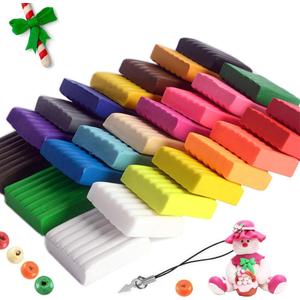 CiaraQ Polymer Clay Starter Kit,24 Colors 3 clay tools project booklet