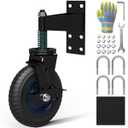 8inch Fence Gate Wheels 360 Degree Rotation Spring-Loaded Heavy Duty Gate Caster for Metal Tube Gate 550lb Capacity Gates Rolling Gate Wheels