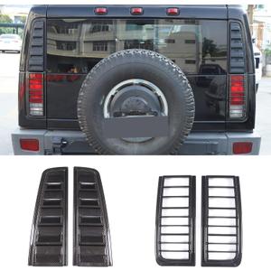 PIUGILH Rear Tail Light Lamp Vent Cover Compatible with Hummer H2 2003-2009 Decoration Accessories, Upper and Lower Tail Lights Cover Guard Trim Kit (Carbon Fiber) PIUGILH Rear Tail Light Lamp Vent Cover Compatible with Hummer H2 2003-2009 Decoration Accessories, Upper and Lower Tail Lights Cover Guard Trim Kit (Carbon Fiber)