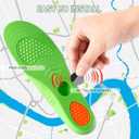 Insoles for Airtag Hidden Holder, Comfortable Cushioned Inserts,Anti-Slip,Tracking Device Insert Case for Kids Adults and Elderly, Anti-Lost Tracker Soft Inserts for Shoes (Green, L:245-270MM