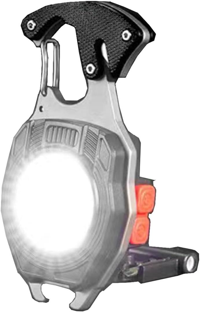 MAKDAK Cob Keychain Work Light Rechargeable EDC Keychain flashilight 7 Modes 1600Lumen high Lumen Flashlights for Emergencies Led Flashlight (Black)