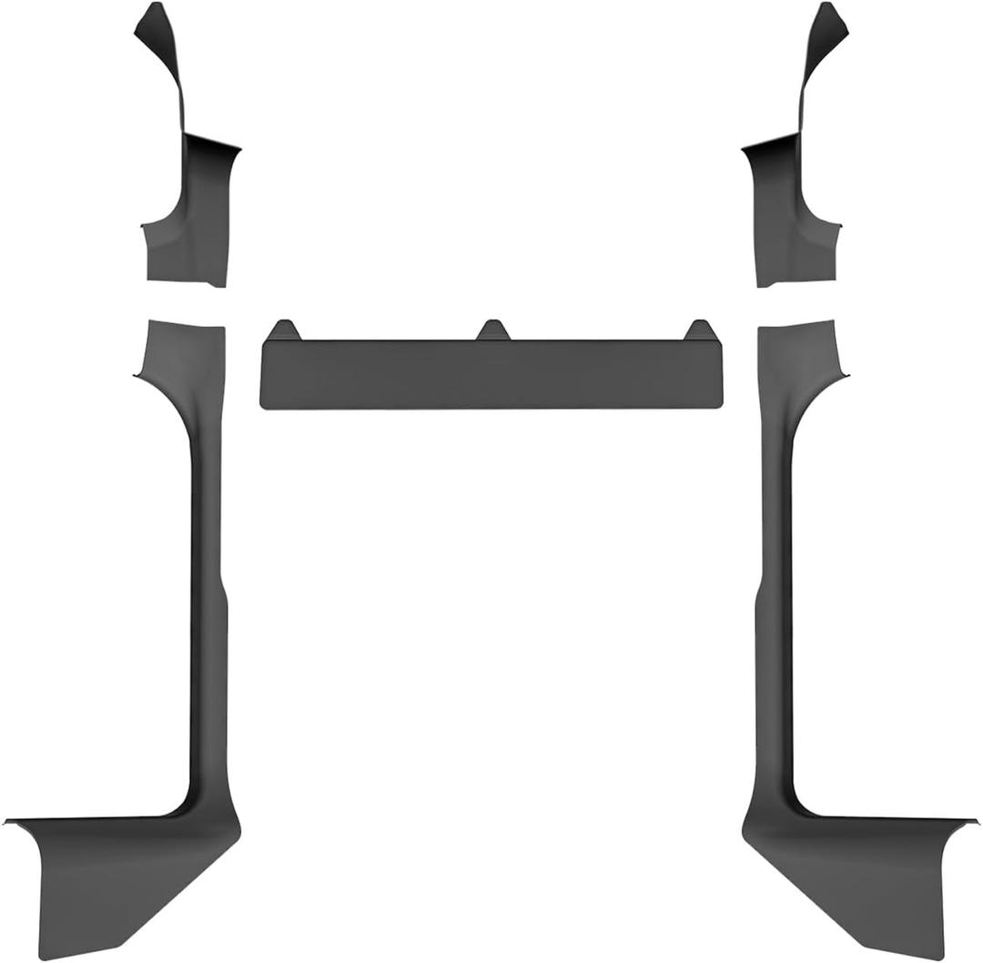 TSTORY 5Pcs TPE for 2025+ Tesla Model Y Juniper Door Sill Protector Cover Front & Rear Door Sill Protector Threshold Strip 2nd Row Seat Lower Protector Anti-dust Pads Tesla Model Y Juniper Accessories