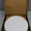 13 Wooden Lazy Susan Turntable for Cabinet  Round Rotating Spice Rack Organizer, White Kitchen Countertop Tray for Dining Table & Pantry Storage (White & Gold)