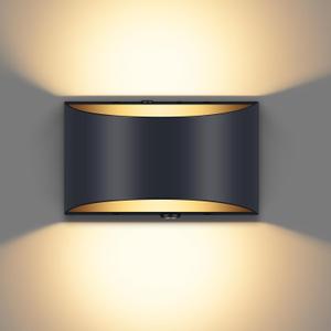 Battery Operated Wall Sconce with Remote Control,No Hardwired Aluminum Black Modern LED Wall Sconce Indoor,50W Equivalent Battery Wall Light,3000K-6500K Dimmable Wall Lamp