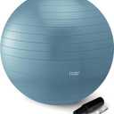 Amazon Basics Anti-Burst Exercise Ball with Pump, 23-26" Diameter (DIA (23-26 inches/58-66 cm), Aqua)